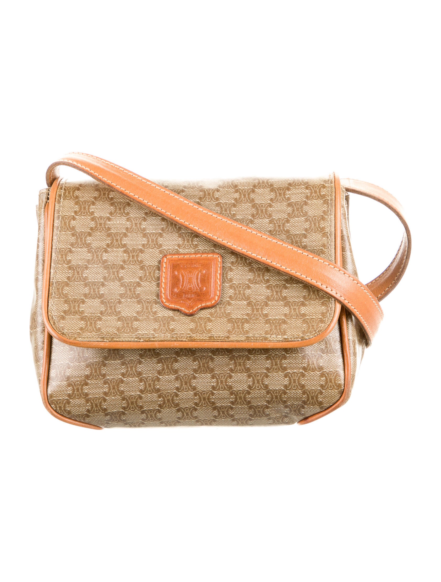 Celine Mini Triomphe Vertical Cabas Brown Crossbody Bags, Handbags