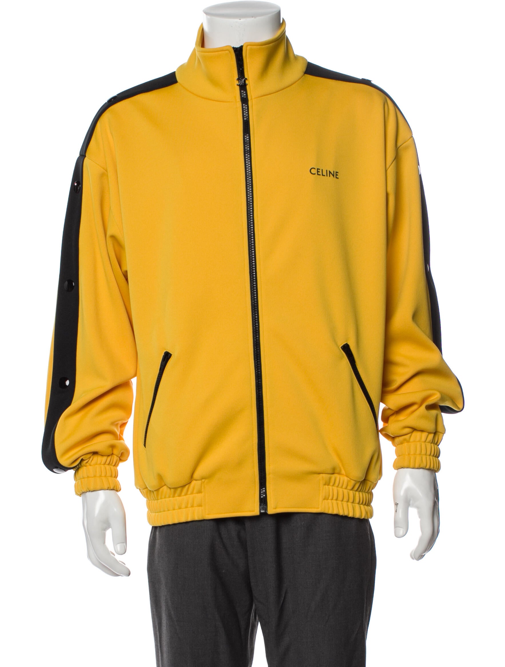 Celine Colorblock Pattern Bomber Jacket w/ Tags - Yellow