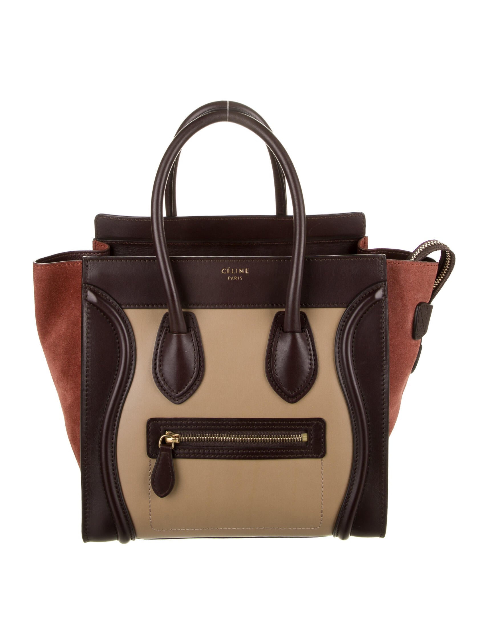 Celine Tricolor Micro Luggage Tote