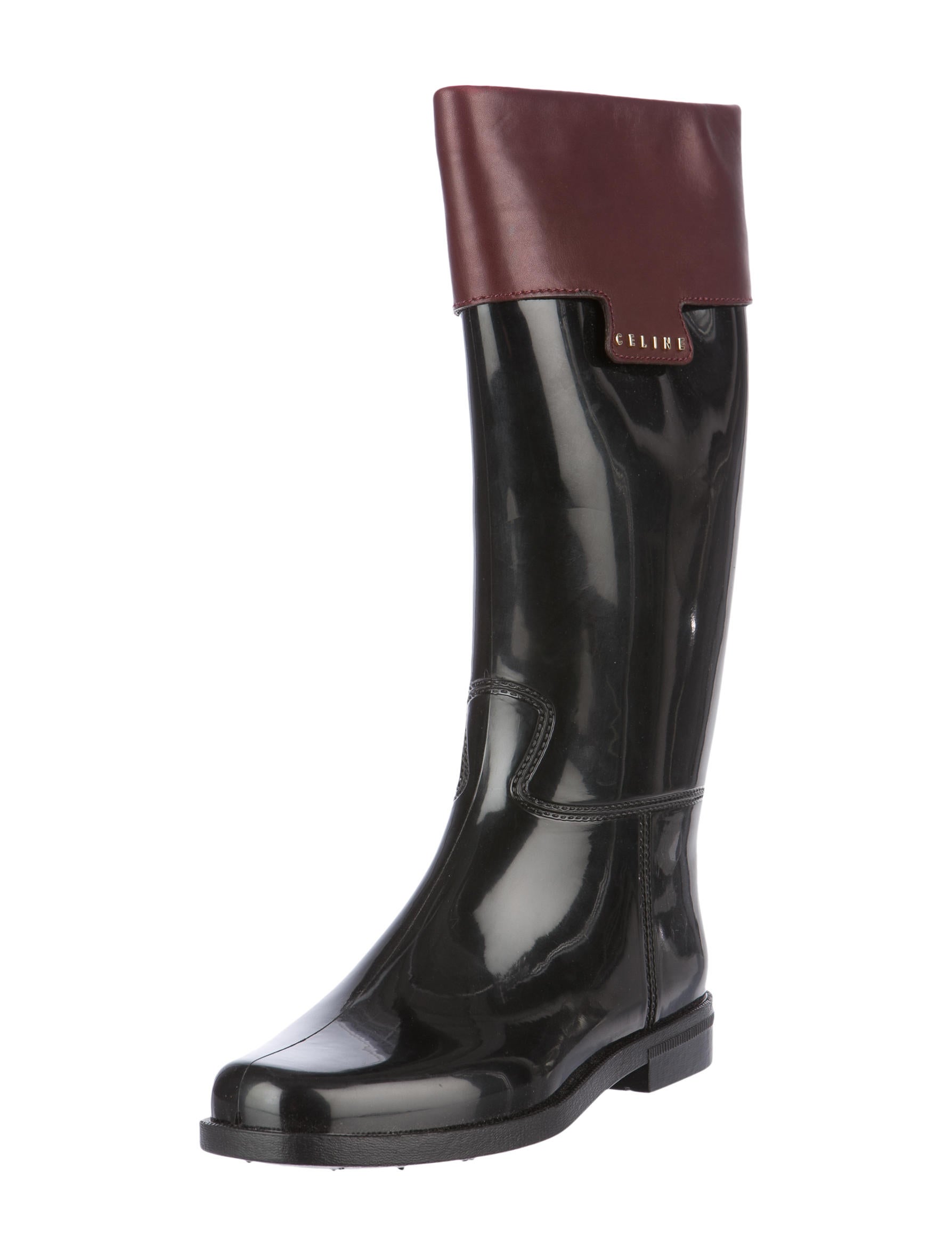 celine round toe rain boots