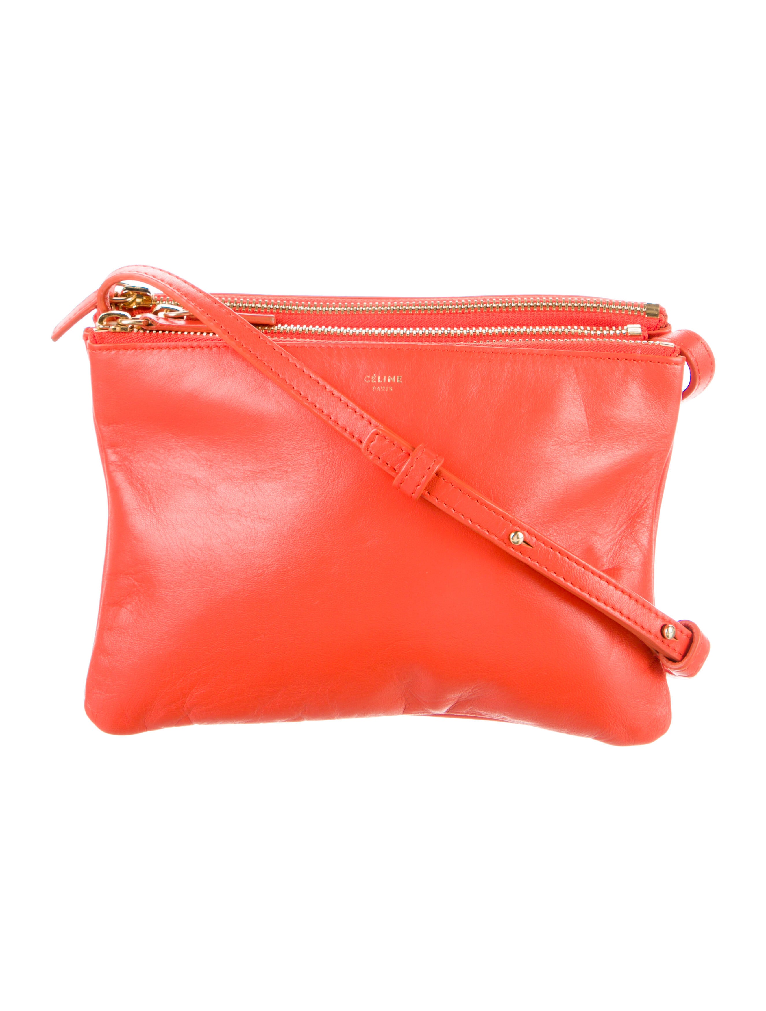 Celine Small Trio Crossbody Orange Crossbody Bags, Handbags