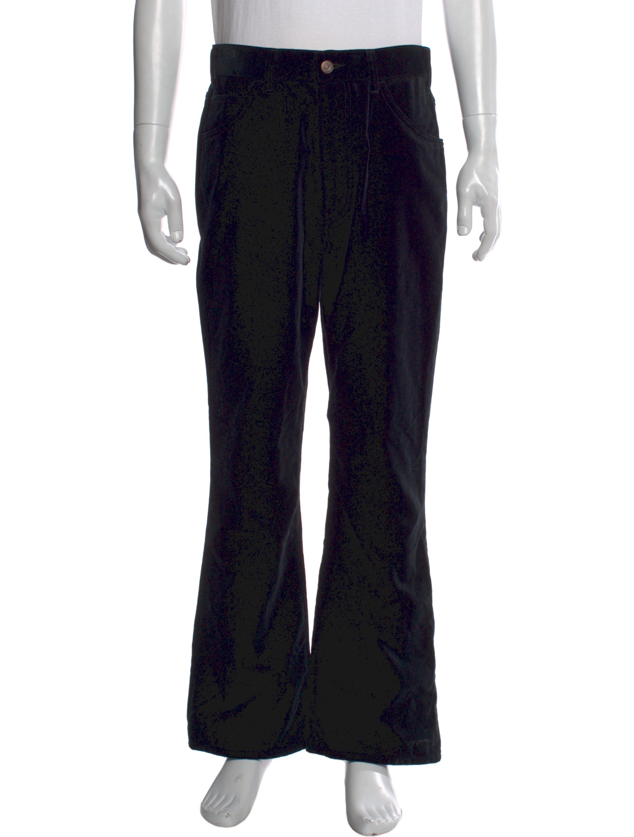 Celine Dylan Flared Velvet Corduroy Pants - Black, 12.5