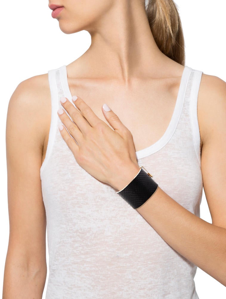 Celine Céline Python Edge Cuff