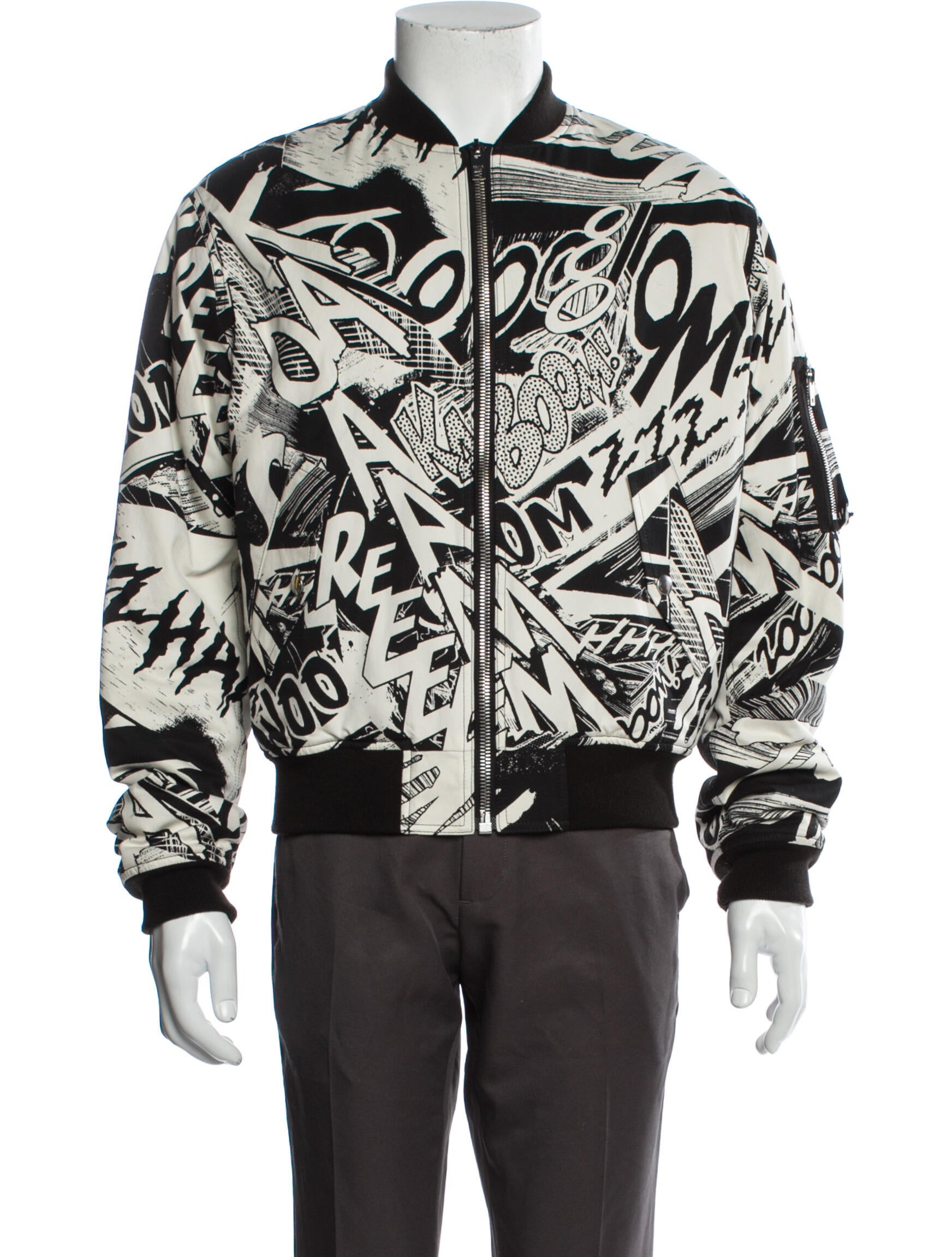 Celine 2019 x Christian Marclay Bomber Jacket - Black