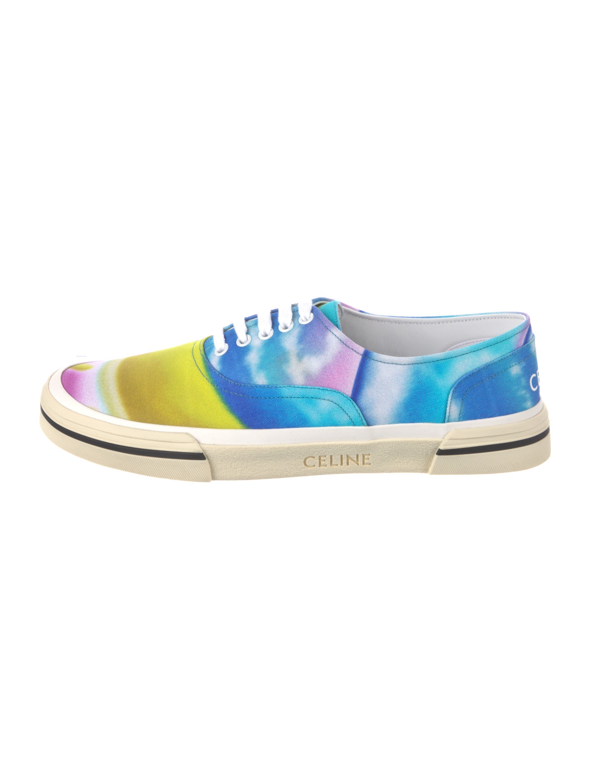Celine Canvas Tie-Dye Print Sneakers