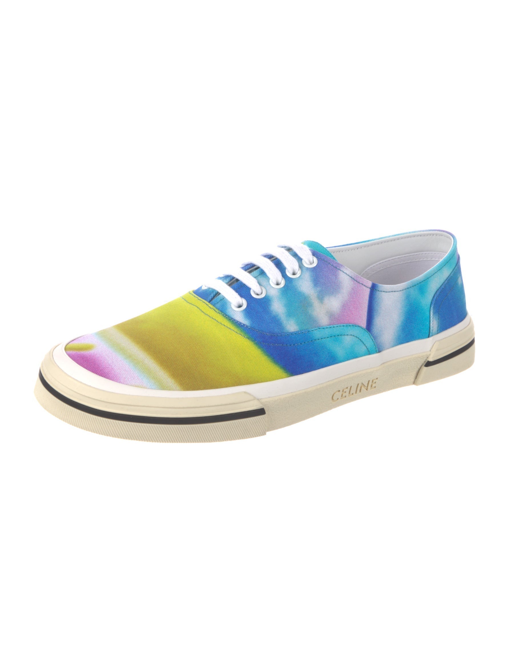 Celine Canvas Tie-Dye Print Sneakers