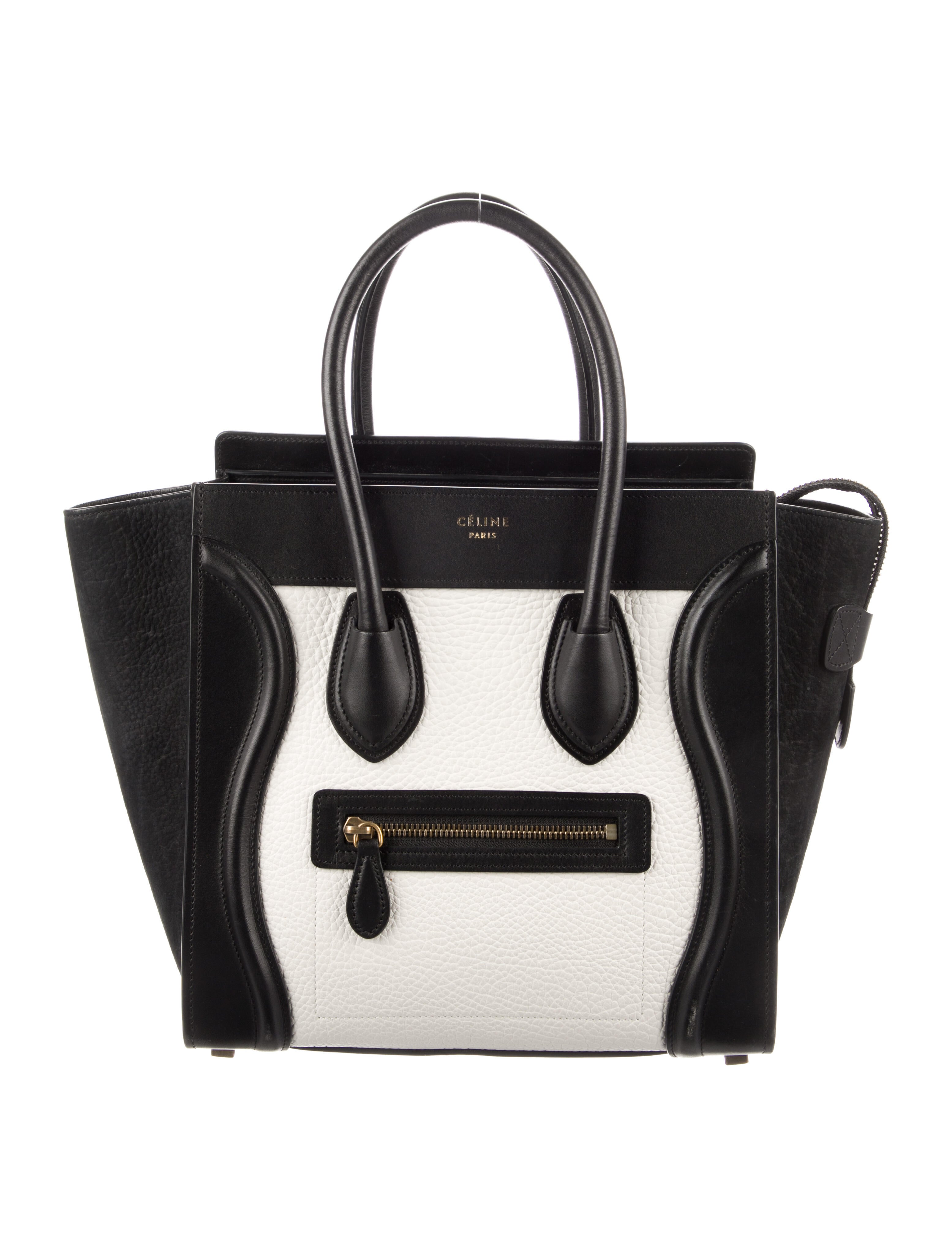 Celine Leather Curved Tote Bag - Black Totes, Handbags - CEL228260 | The RealReal