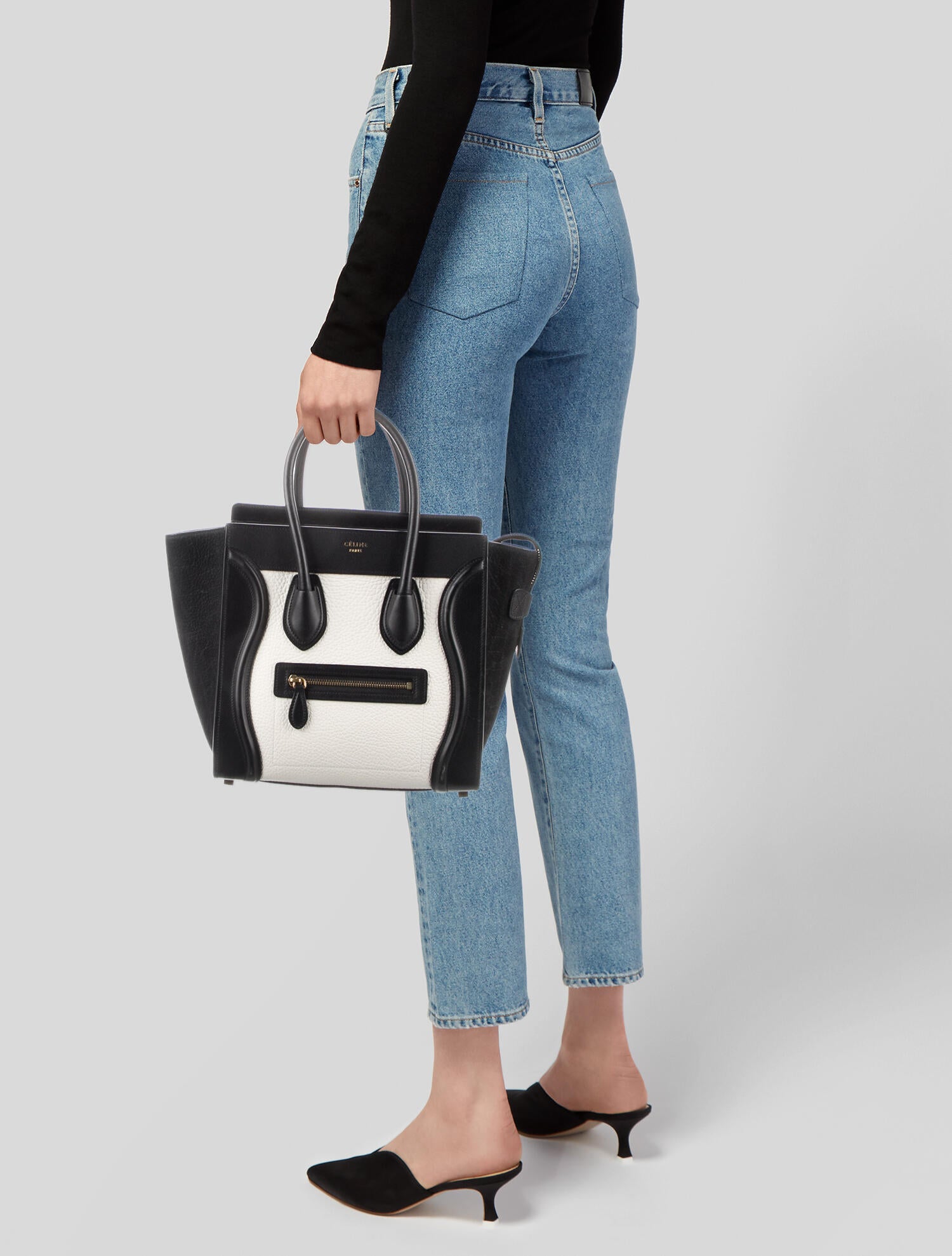 Celine Micro Luggage Tote Bag Black Totes, Handbags CEL254836 The