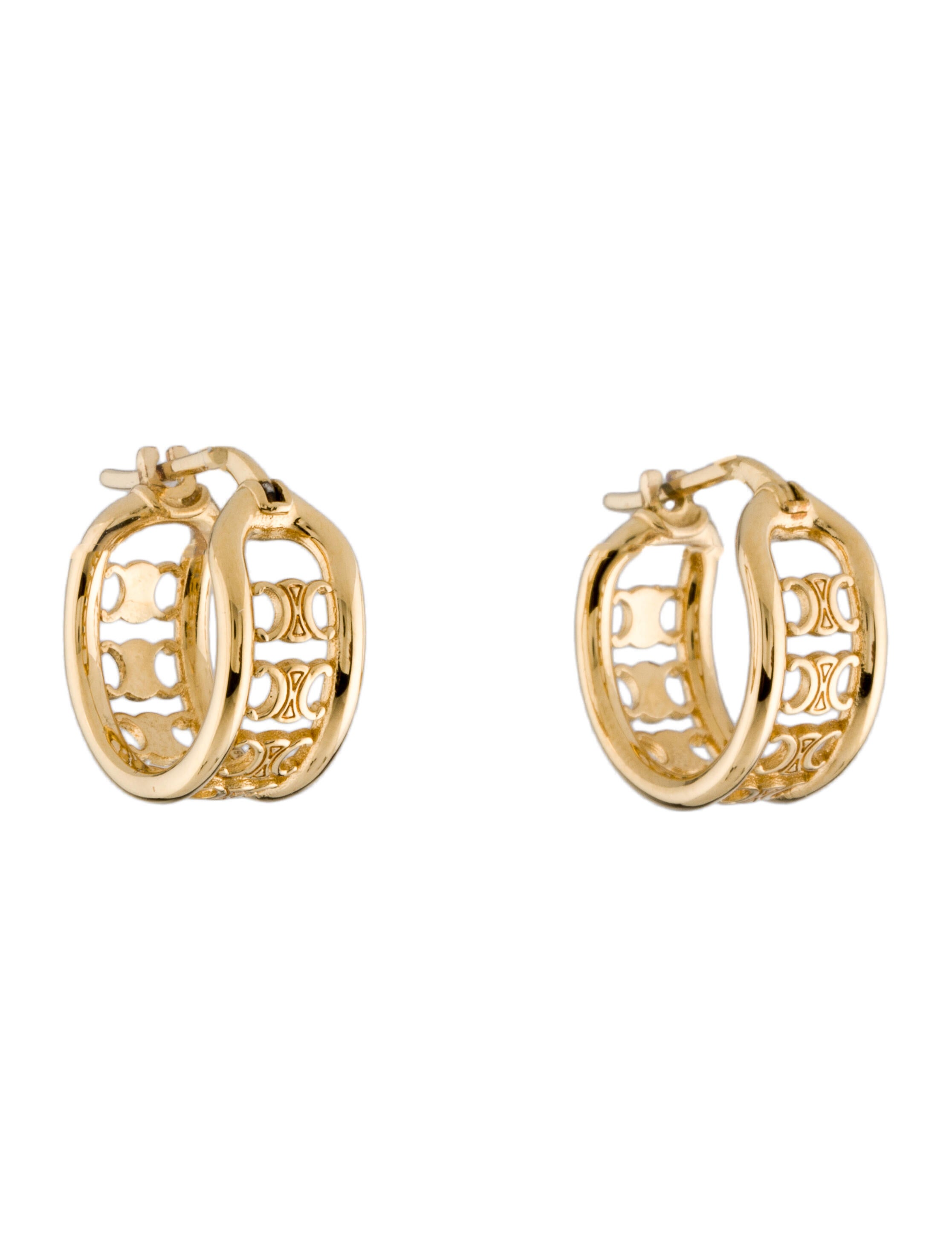 【国内発送】Triomphe Sparkle Hoops Triomphe Sparkle Hoops in Strass and Brass with Rhodium