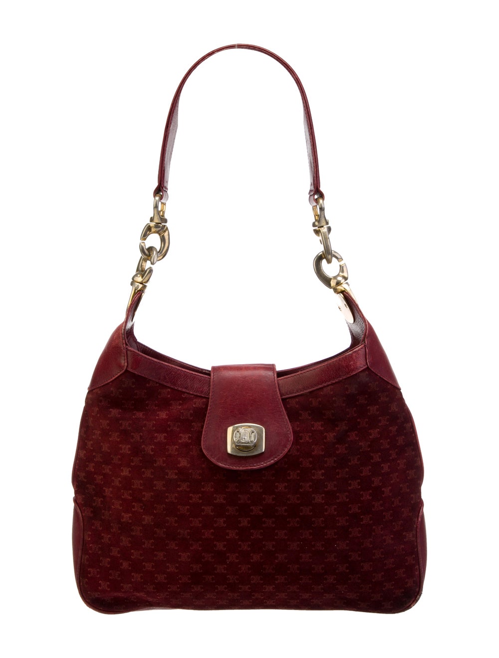 Celine Suede Macadam Shoulder Bag Gem