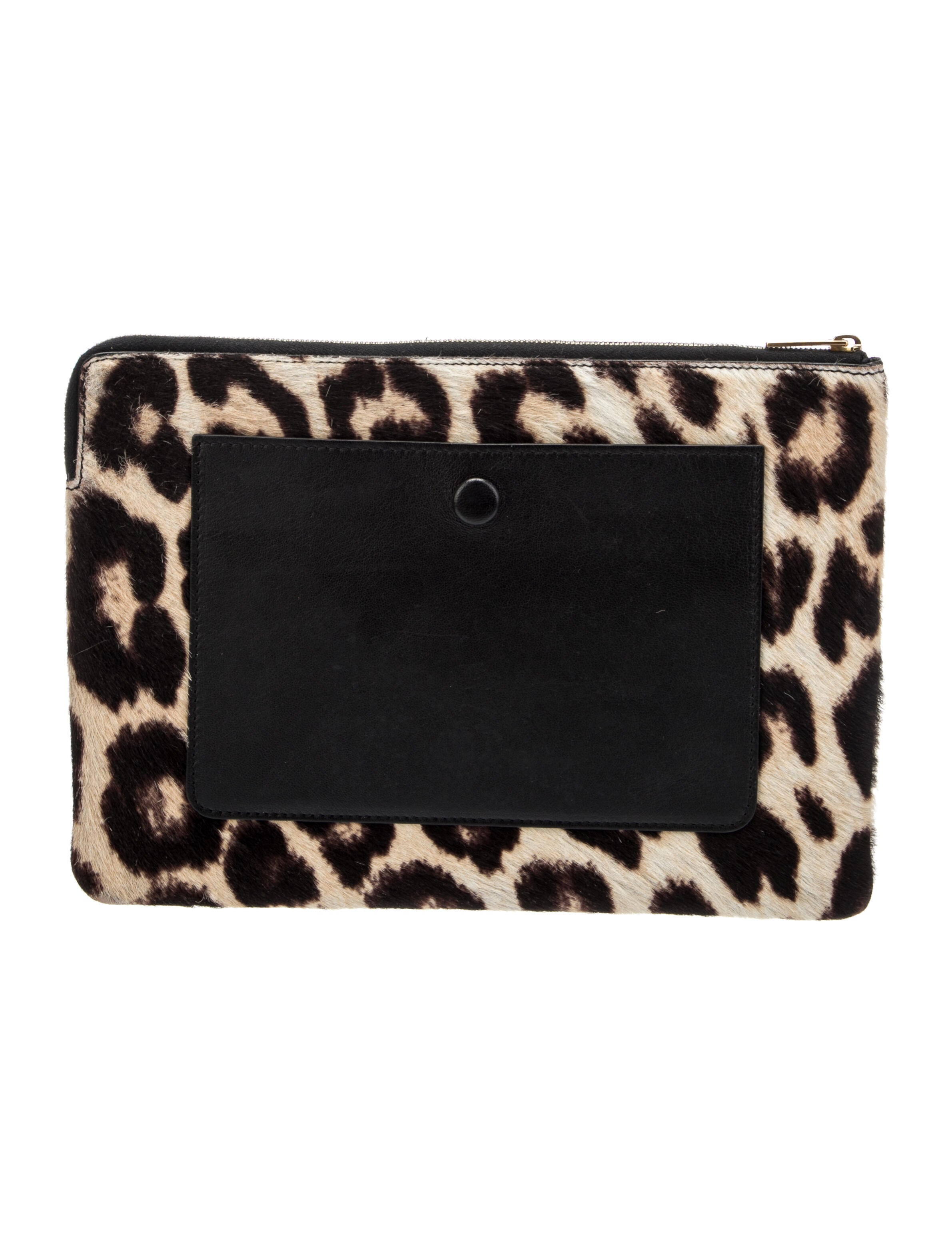 Celine Calf Hair Zip Pouch Neutrals Clutches, Handbags CEL261412