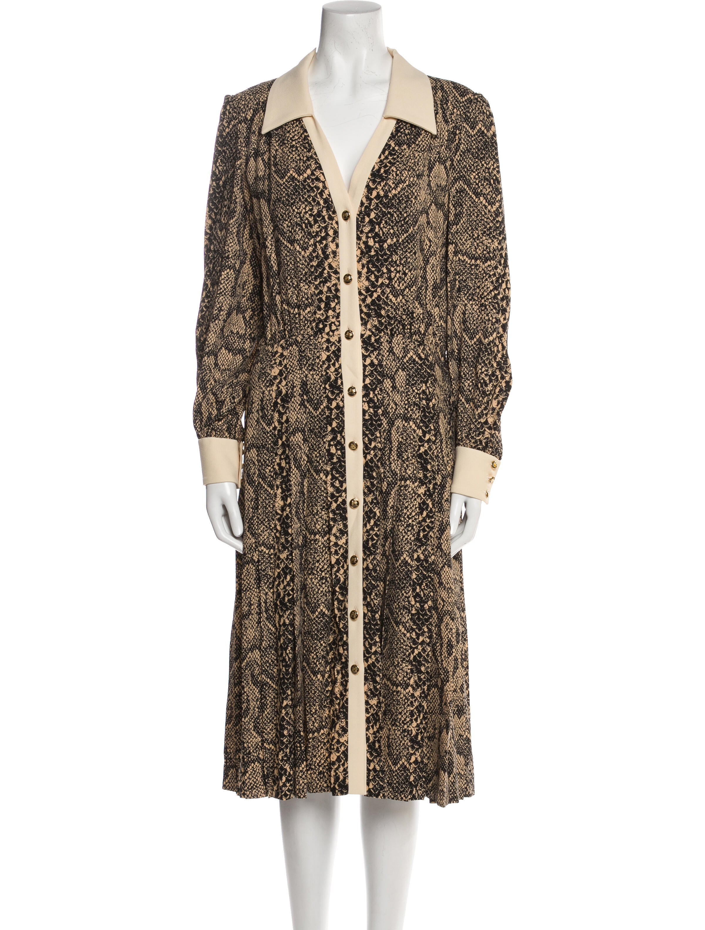 Celine Animal Print Long Dress
