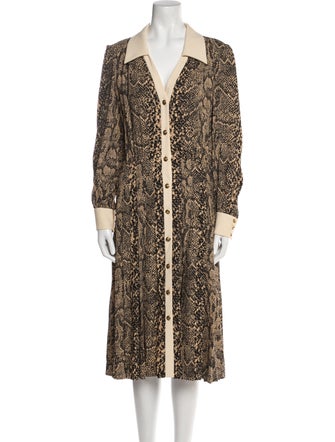 Celine Animal Print Long Dress