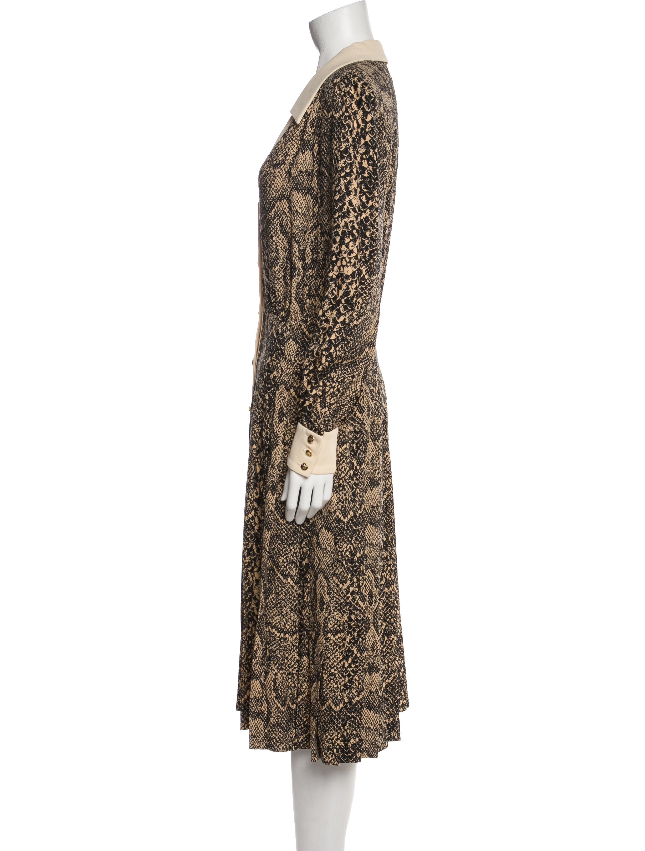 Celine Animal Print Long Dress