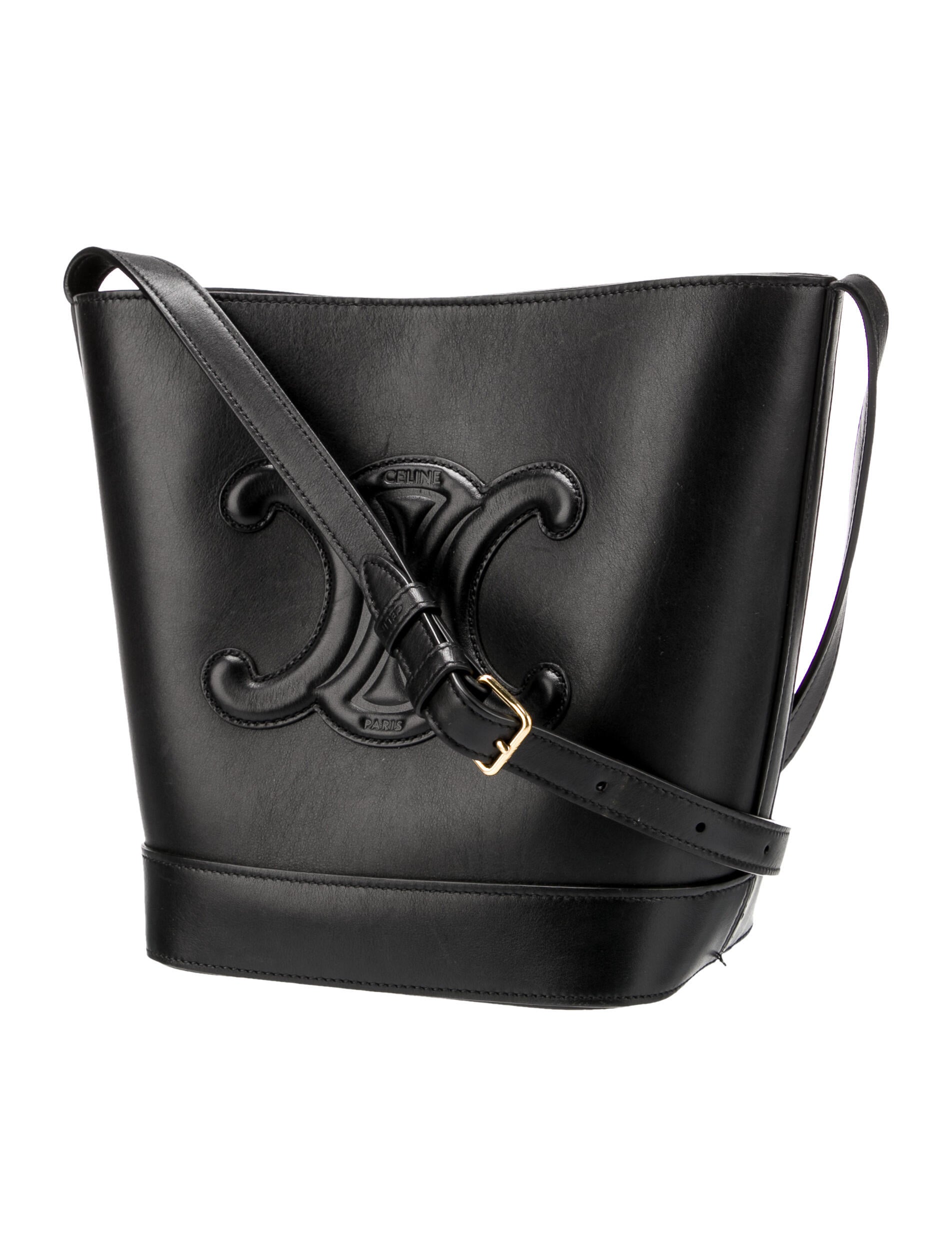 BUCKET CUIR TRIOMPHE 24 CALFSKIN BLACK