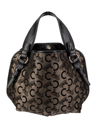 Celine Canvas Monogram Handle Bag