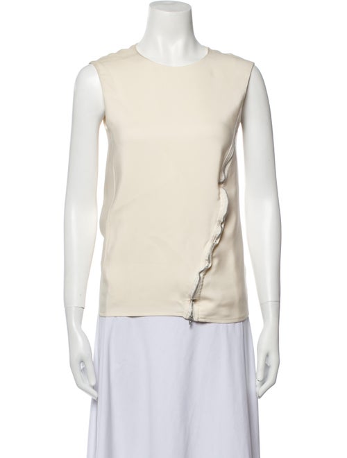 Celine Silk Crew Neck Top