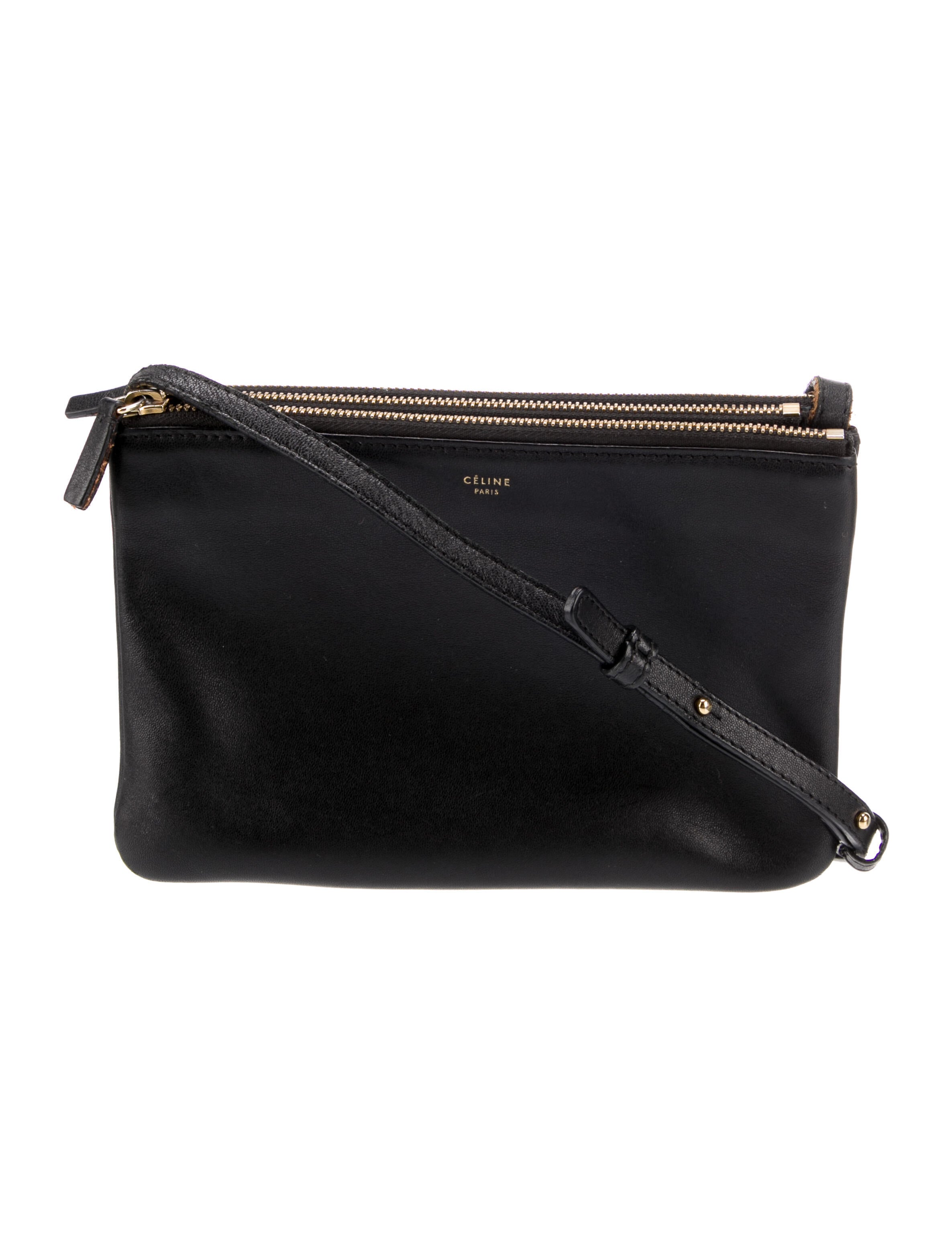 Celine Small Trio Crossbody Bag Black Crossbody Bags, Handbags