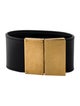 Celine Wide Leather Wrap Bracelet