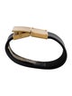 Celine Wide Leather Wrap Bracelet