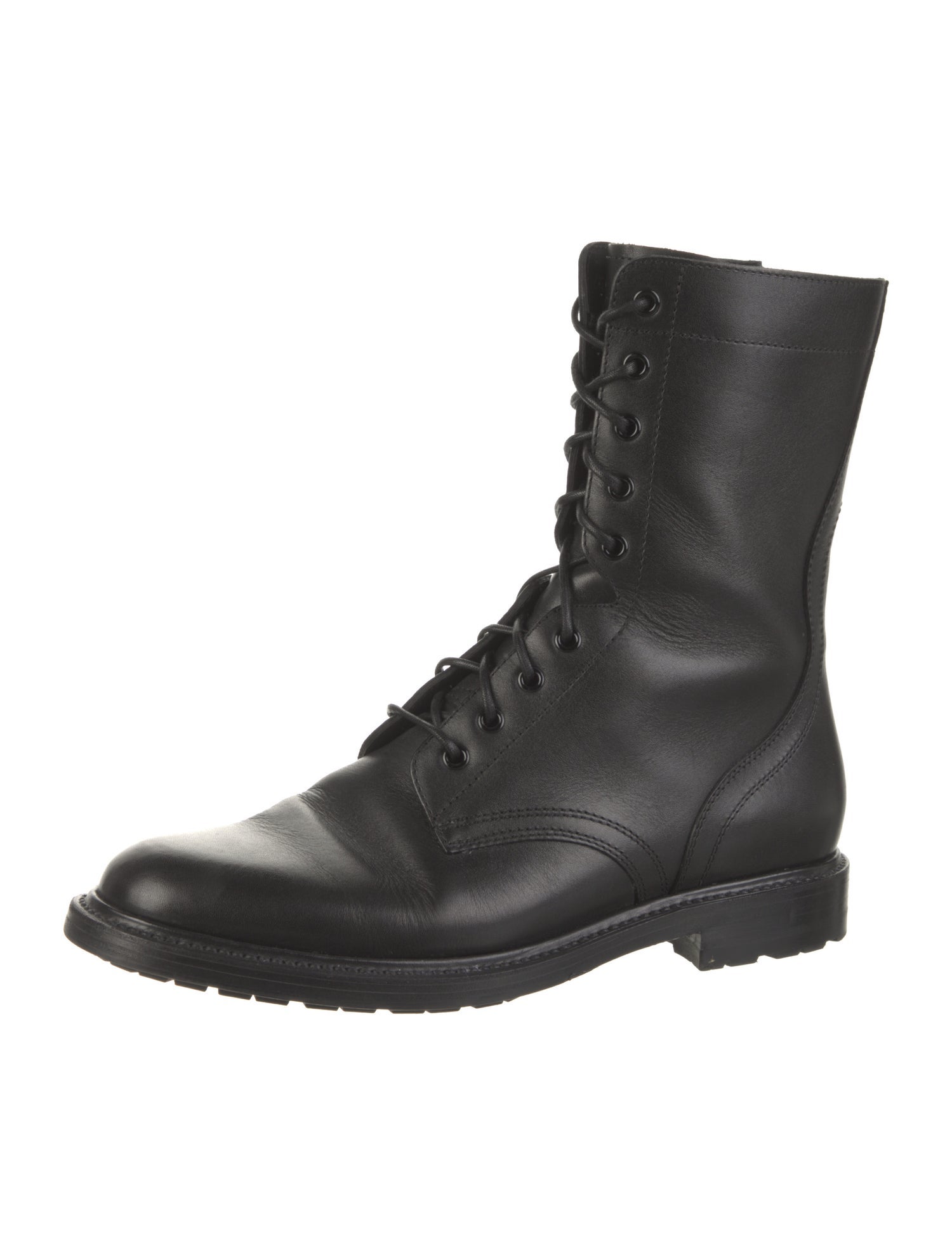 Celine Leather Combat Boots
