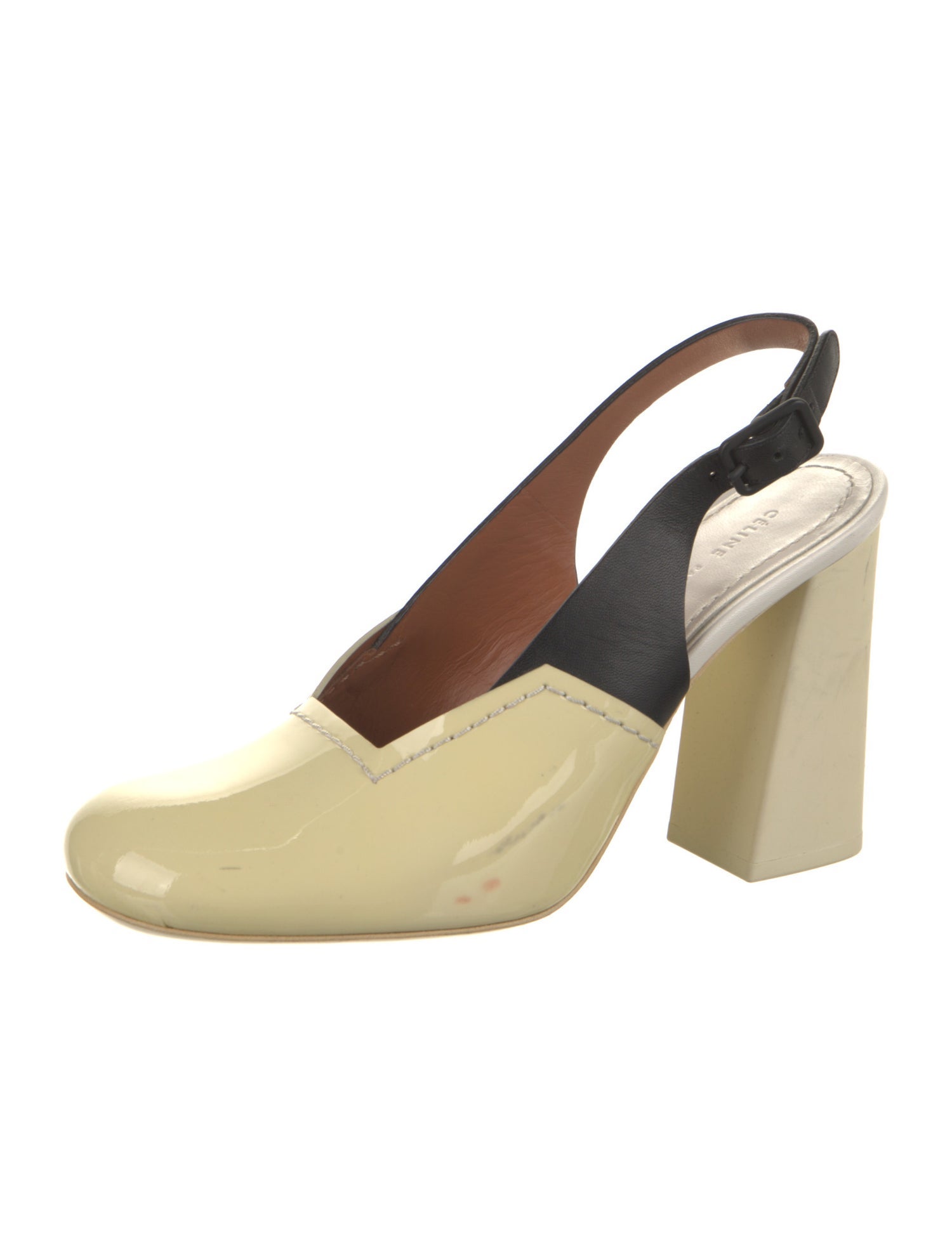Celine Patent Leather Slingback Pumps