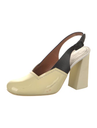 Celine Patent Leather Slingback Pumps