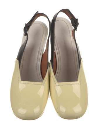 Celine Patent Leather Slingback Pumps