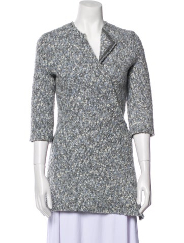 Celine Coats Tweed Pattern Coat Us4, Fr36 | S