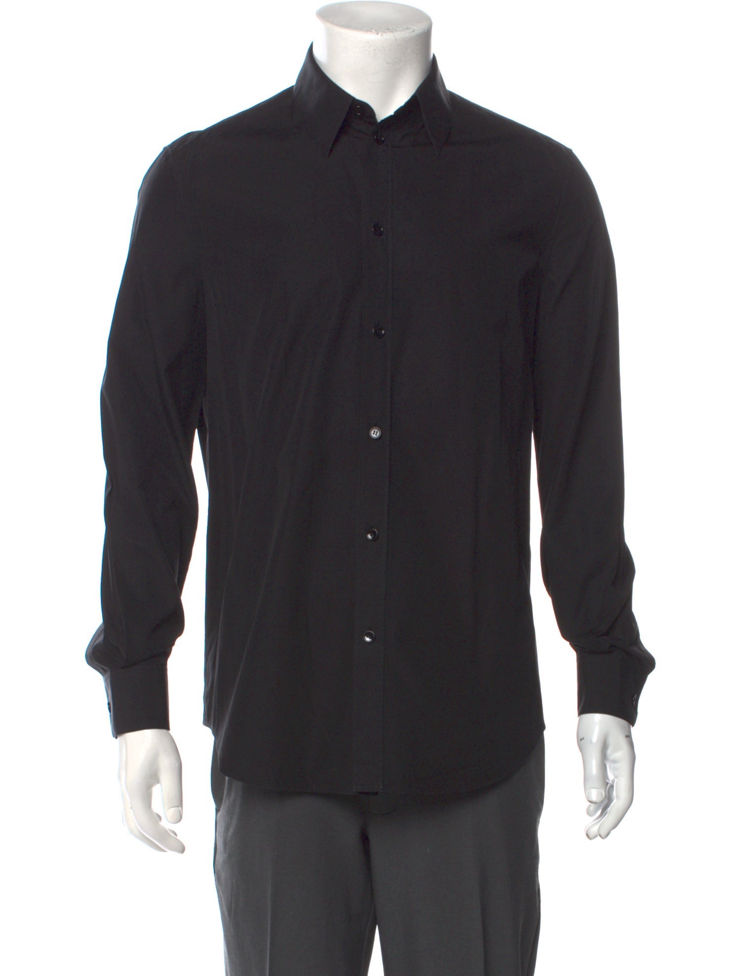 Versace Long Sleeve Dress Shirt w/ Tags - Black Dress Shirts, Clothing ...