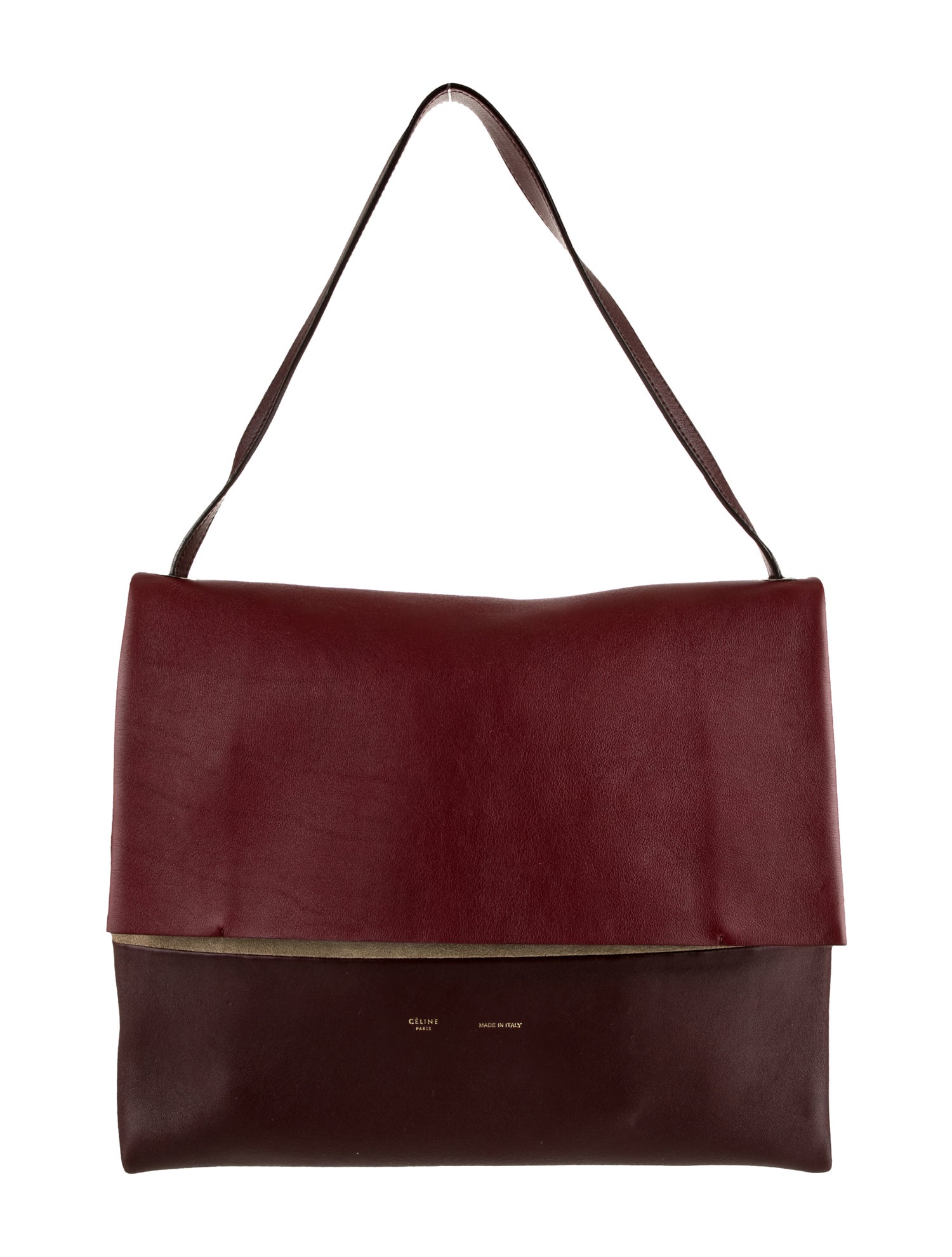 Celine All Soft Shoulder Bag w/ Pouch Burgundy Shoulder Bags