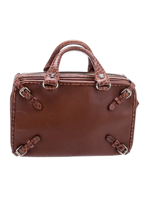 Celine Crocodile Embossed Trunkette Bag