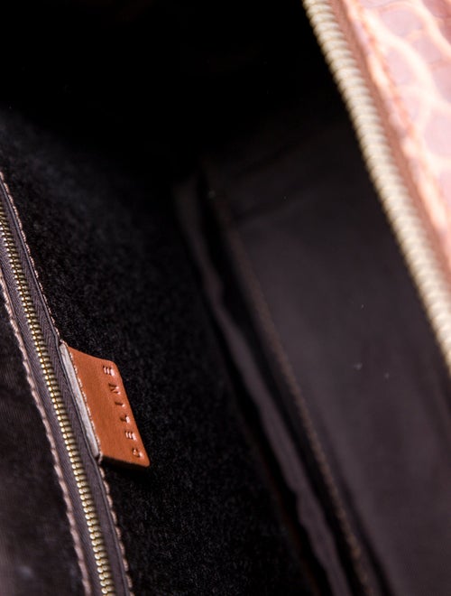 Celine Crocodile Embossed Trunkette Bag