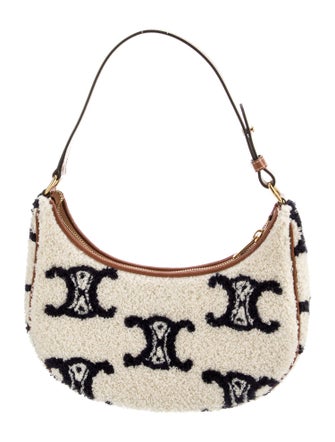 Celine 2022 Terry Cloth Triomphe Ava Hobo