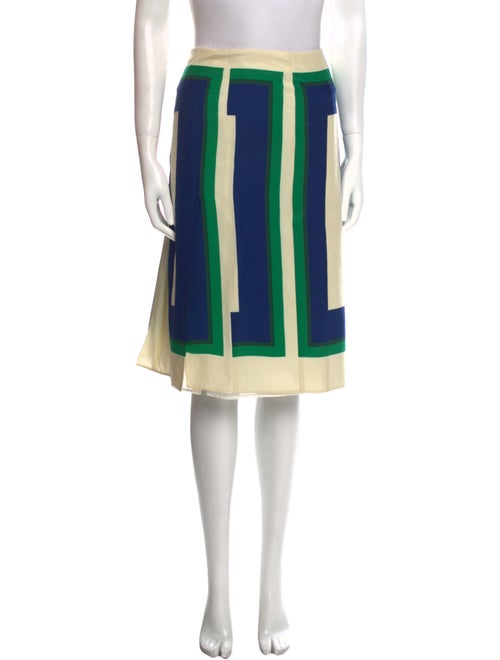 Celine Striped Knee-Length Skirt