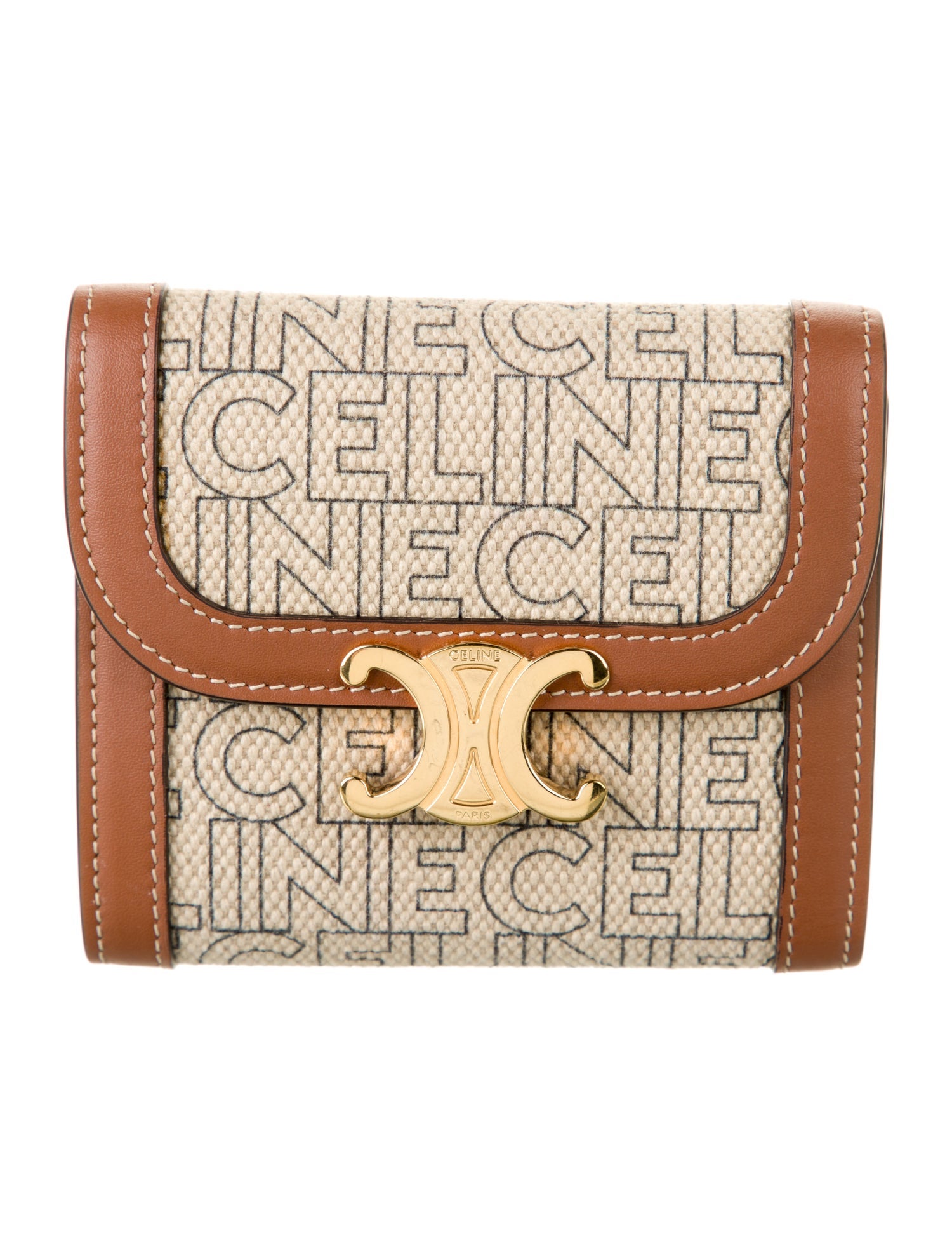 Celine 2023 Canvas Compact Compact Wallet