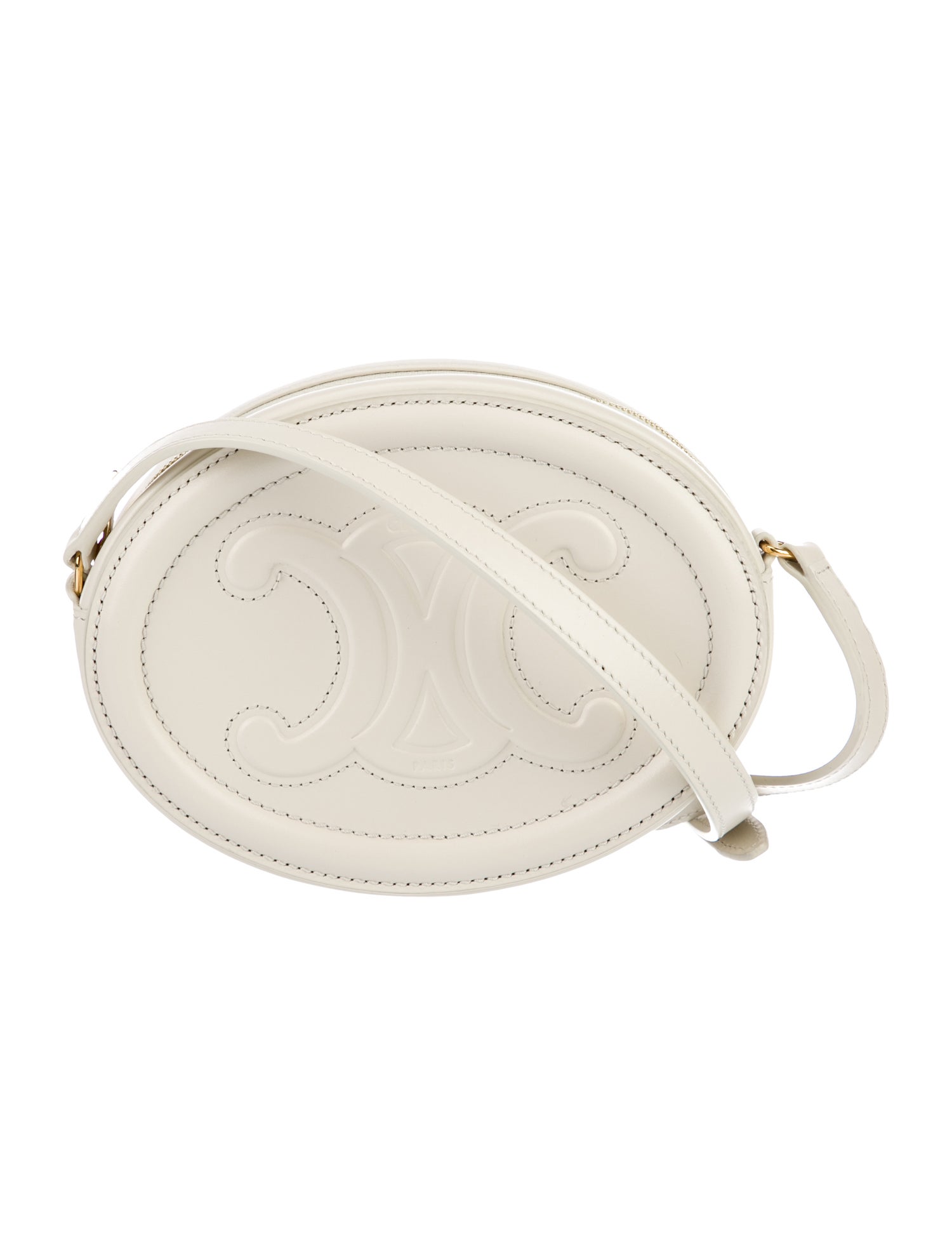 【VIPセール】CELINE 早い者勝ちセール！ CROSSBODY OVAL バッグ Celine Cuir Triomphe Oval Crossbody Bag - Neutrals Crossbody