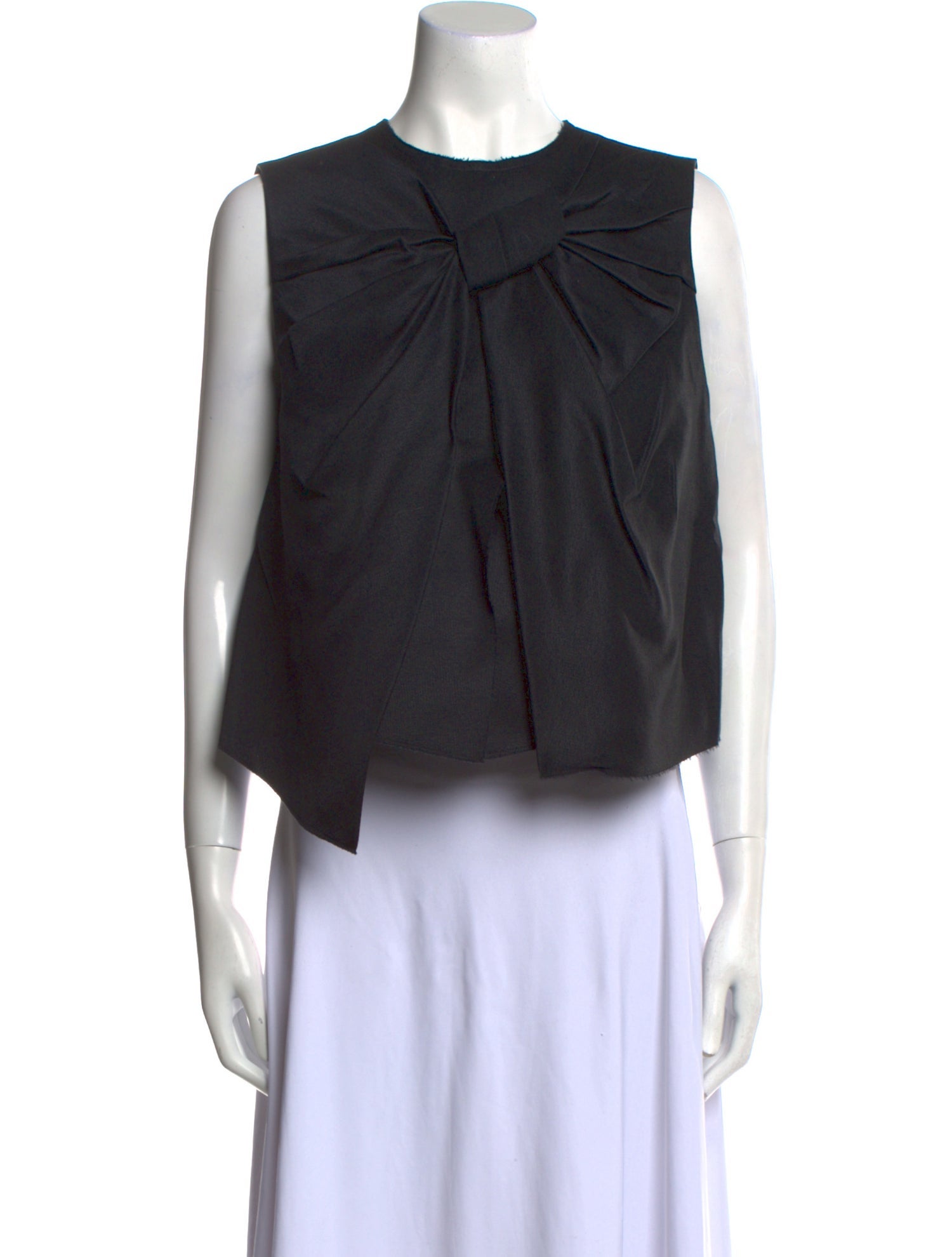 Celine Bow Crew Neck Crop Top