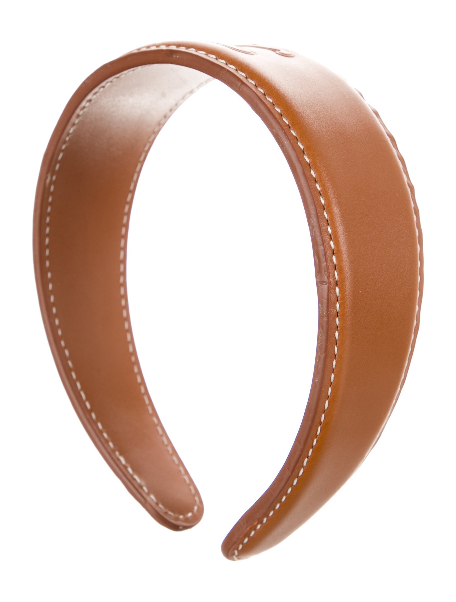 Celine Leather Headband - Brown Hair Accessories, Accessories