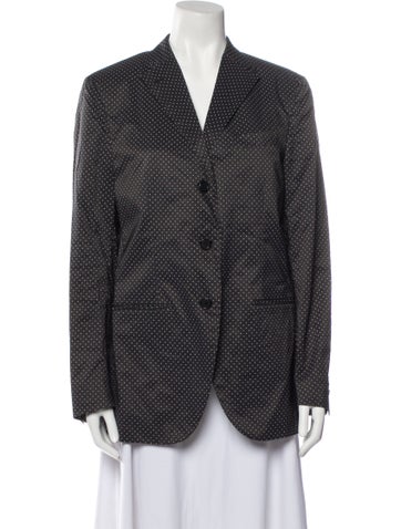 Celine Jackets Polka Dot Print Blazer M
