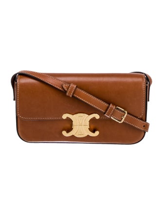 Celine Calfskin Triomphe Claude Shoulder Bag