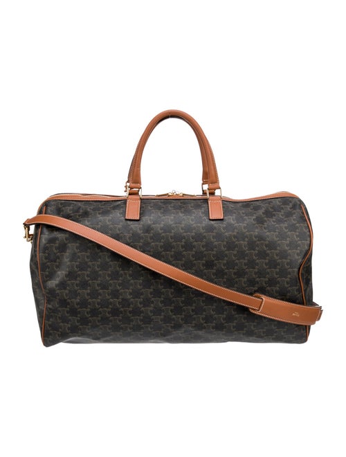 Celine Leather-Trimmed Triomphe Weekender