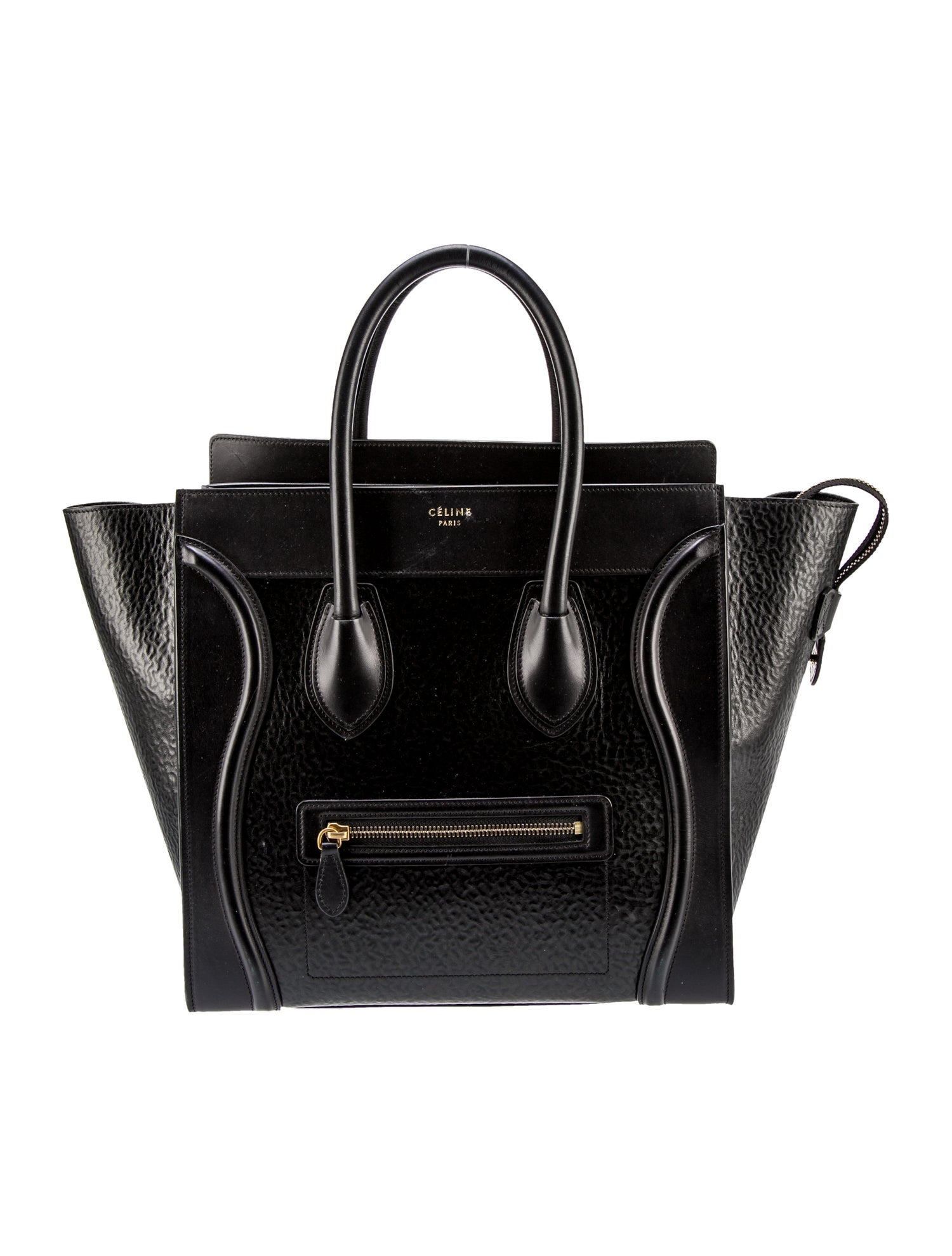 Celine Mini Luggage Tote - Black Totes, Handbags - CEL293027 | The RealReal