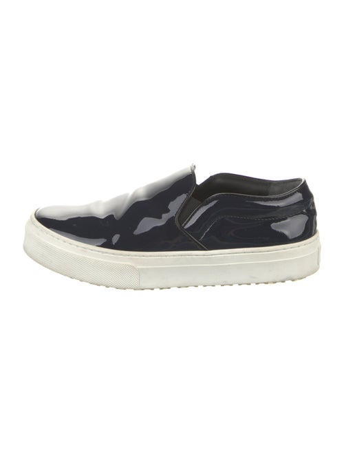 Celine Patent Leather Colorblock Pattern Sneakers