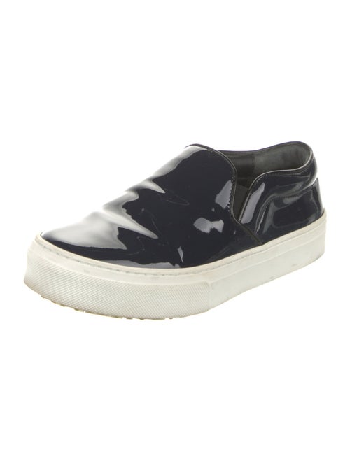 Celine Patent Leather Colorblock Pattern Sneakers