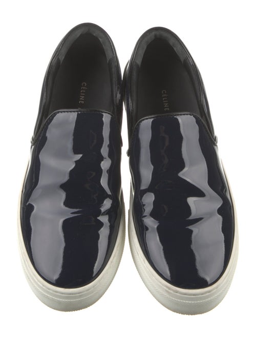 Celine Patent Leather Colorblock Pattern Sneakers