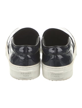 Celine Patent Leather Colorblock Pattern Sneakers