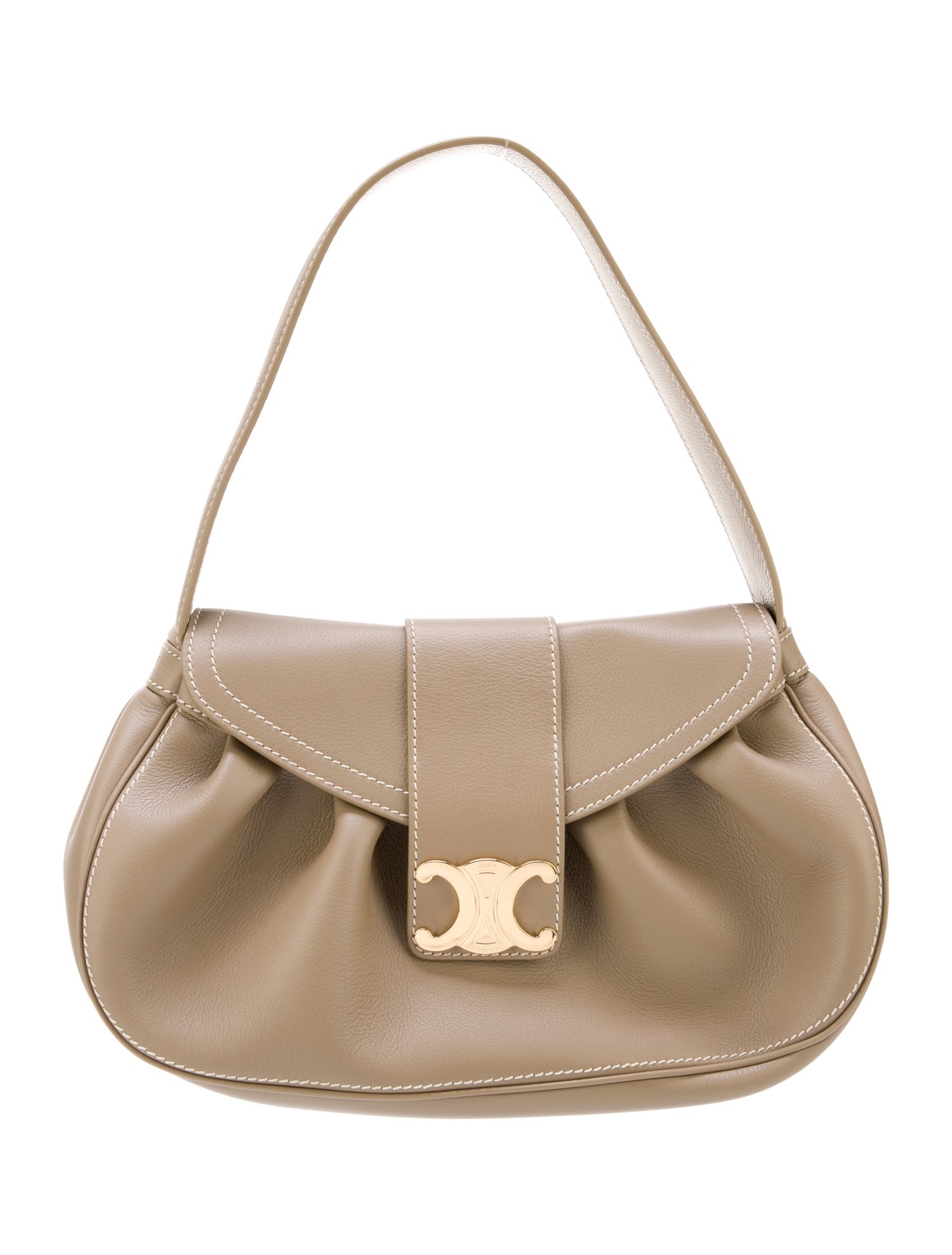 Celine 2024 Medium Polly Bag w/Tags - Neutrals Shoulder Bags