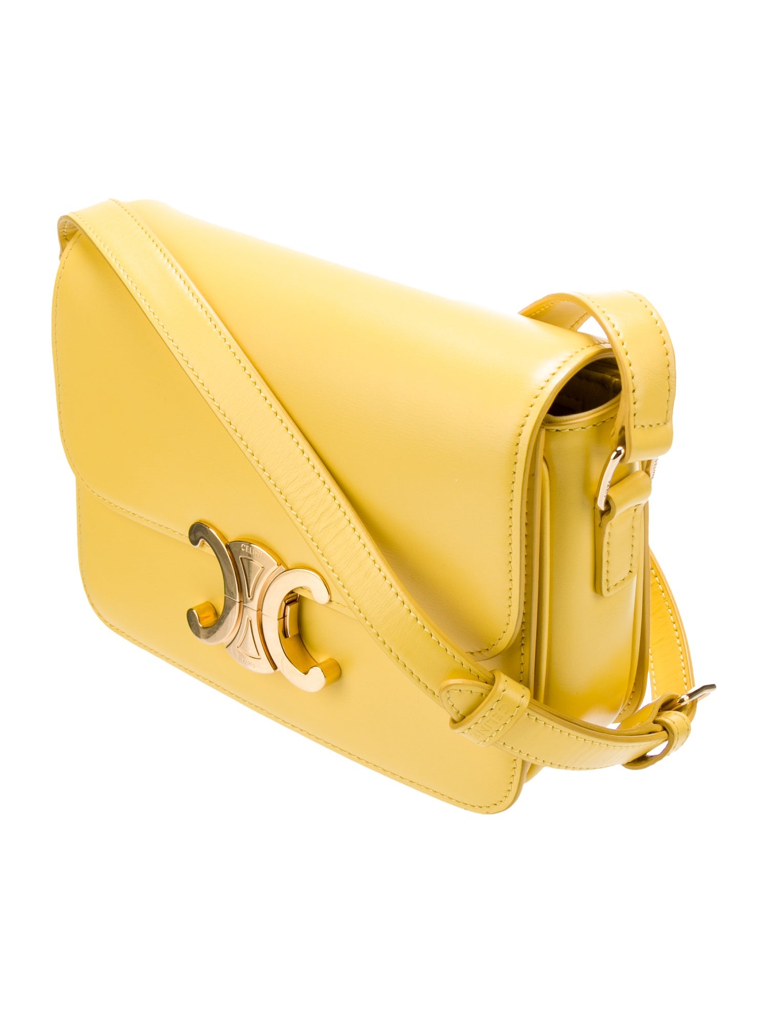 Celine Teen Triomphe Bag - Yellow Crossbody Bags, Handbags