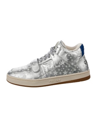 Celine Leather Printed Sneakers